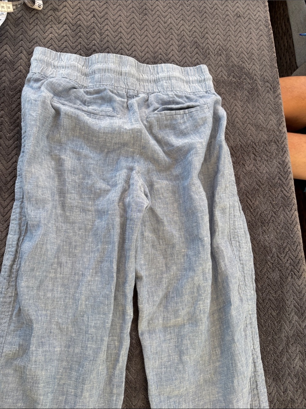 Athleta Light Blue Wide-Leg Linen Blend Pants - Picture 7 of 12